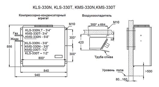 Холодильная сплит-система Ариада KMS 330NP